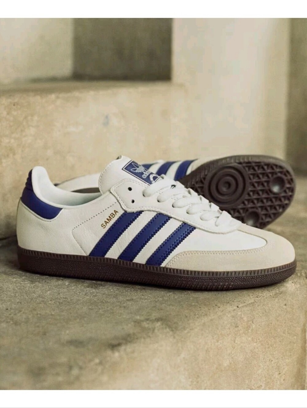 Mens adidas Samba ADV IE6613 Cloud White / Collegiate Purple / Gold Metallic